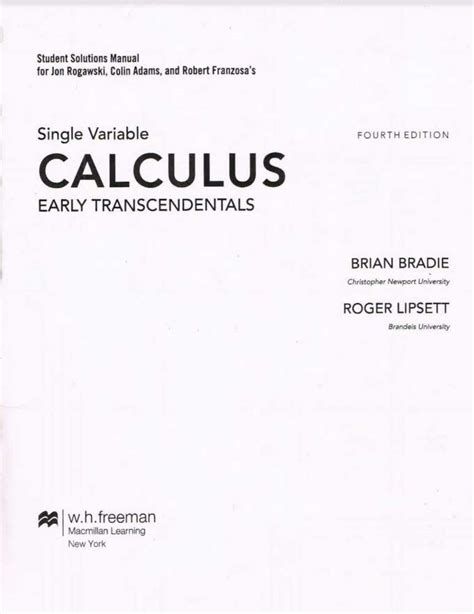 Calculus Early Transcendentals 4th Edition Yakibooki