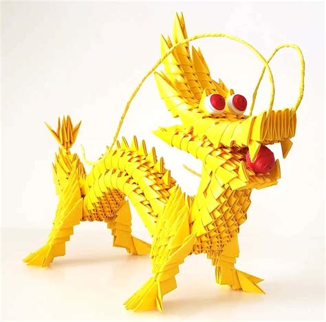 Download Yellow Origami Dragon Sculpture Wallpaper | Wallpapers.com