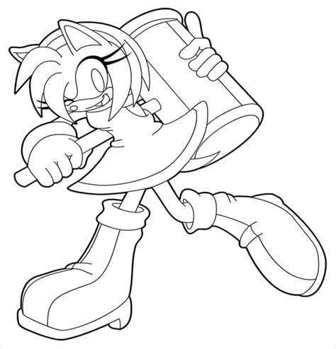 Coloriage Amy Rose à imprimer et dessin