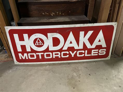 WIW Old Hodaka Motorcycle Sign - Old School Moto - Motocross Forums ...