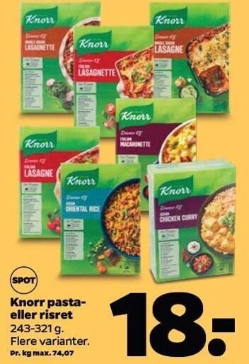 Knorr Pasta Eller Risretter Tilbud Hos Netto