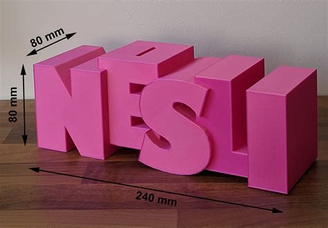 3d Printed Personalised Money Box Custom Name Money Box Etsy Uk