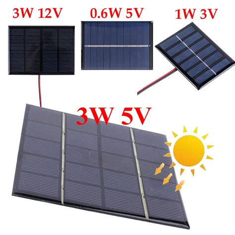 Panel Solar De 3w Y 5v Placa Micro Solar Port Til Cargador R Pido De Polisilicio