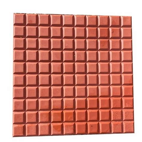 Red Chequered Tile Size 0 8x0 8 Feet 250x250 Mm At Rs 16 Piece In