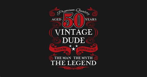 Aged 50 Years Vintage Dude 50th Birthday T 50th Birthday Sticker