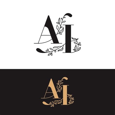 Premium Vector Handdrawn Wedding Monogram Ai Logo