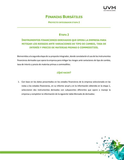 Integrador 2 finanzas burs FINANZAS BURSÁTILES PROYECTO INTEGRADOR