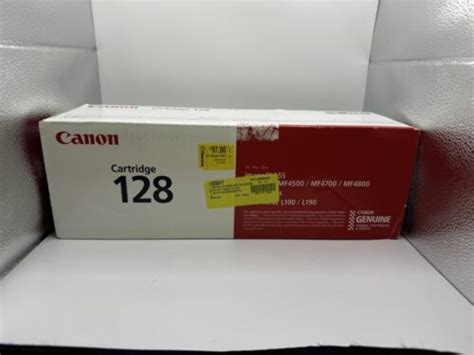 Canon Genuine Toner Cartridge 128 Black 3500b001 1 Pack New Sealed