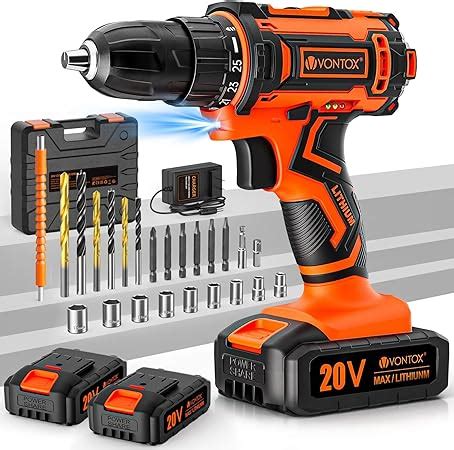 Amazon Drill Set V Vontox V Cordless Drill With Batteries