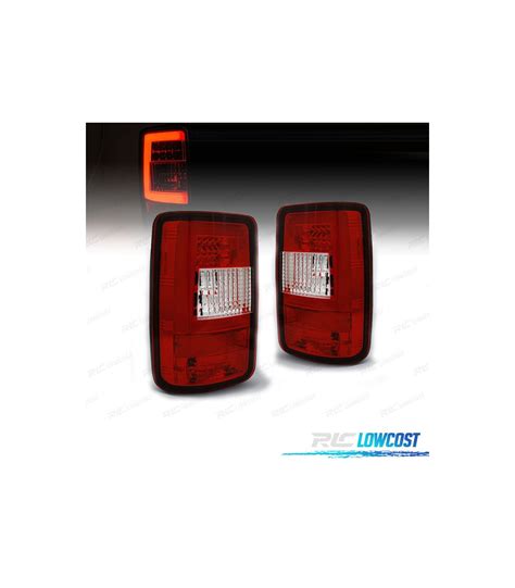 FEUX ARRIÈRE POUR VOLKSWAGEN VW CADDY 04 15 LED ROUGE CHROMÉ