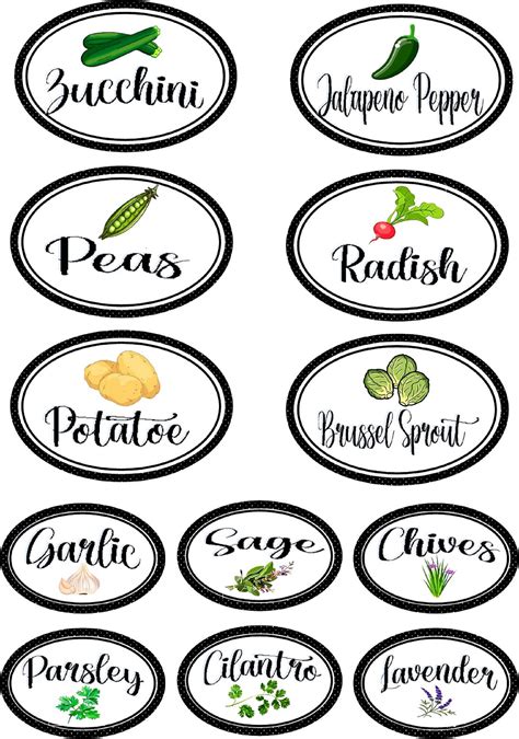 Vegetable Plant Marker Printable Garden Markers Diy Printable Herb