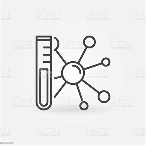 Sample Tube With Chemical Compound Vector Thin Line Icon Stock Illustration Download Image Now