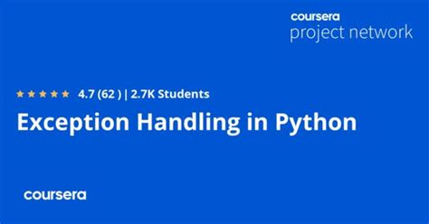 Exception Handling In Python Coursya