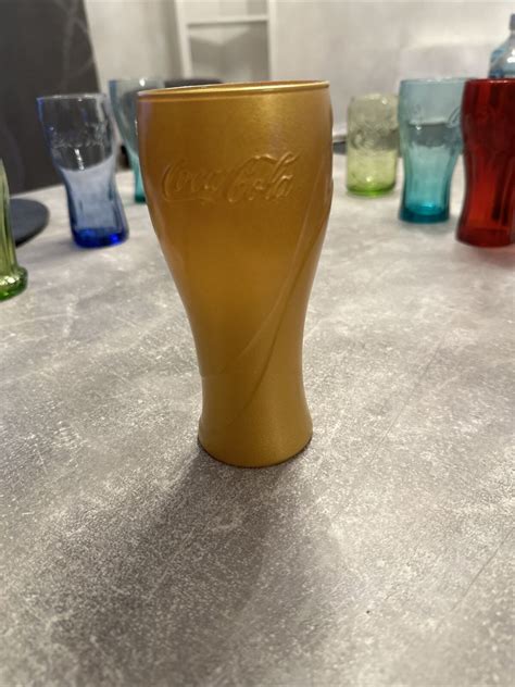 Mcdonalds Coca Cola Glas Gold Limited Edition Sammelglas Unbenutzt