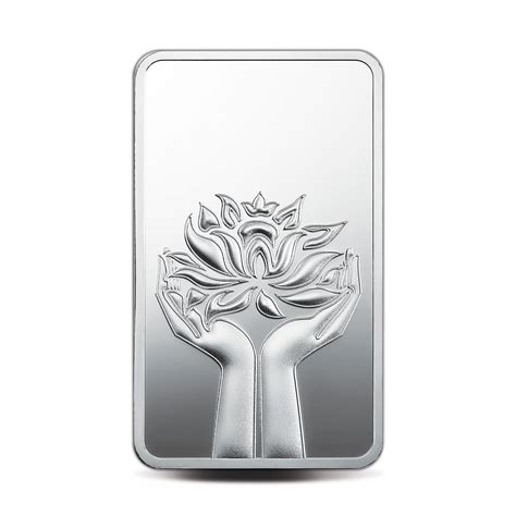 MMTC PAMP India Pvt Ltd Lotus Series 999 9 Purity 100 Gm Silver Bar