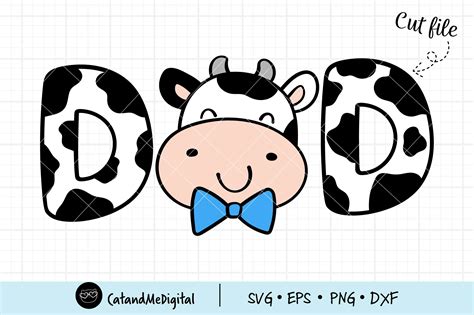 Cow Dad Svg Graphic By Catandme · Creative Fabrica