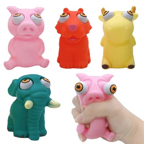 Artcreativity Squeezy Animals With Pop Out Eyes Set Of 20 Fun Squeeze