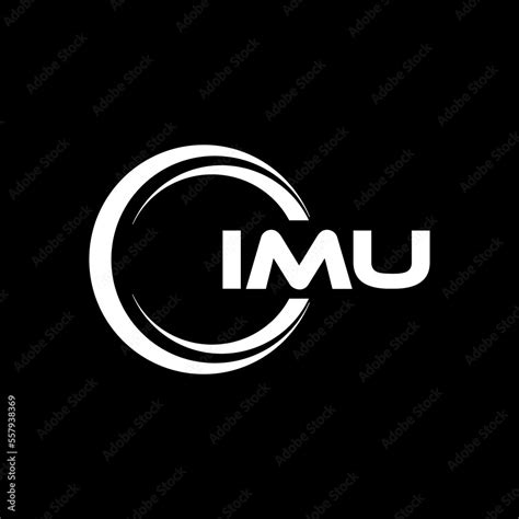 Vettoriale Stock Imu Letter Logo Design With Black Background In