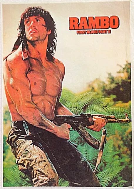 Original Vintage Rambo First Blood Part Ii Iron On Transfer Sylvester