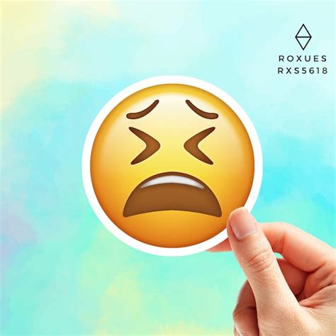 Weary Emoji Sticker Emoji Faces Cool Stickers Whatsapp - Etsy