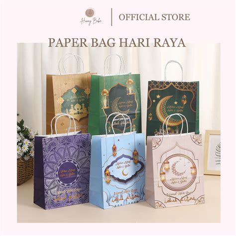 Hari Raya Paper Bag For Festival Celebration Doorgift Packaging Beg