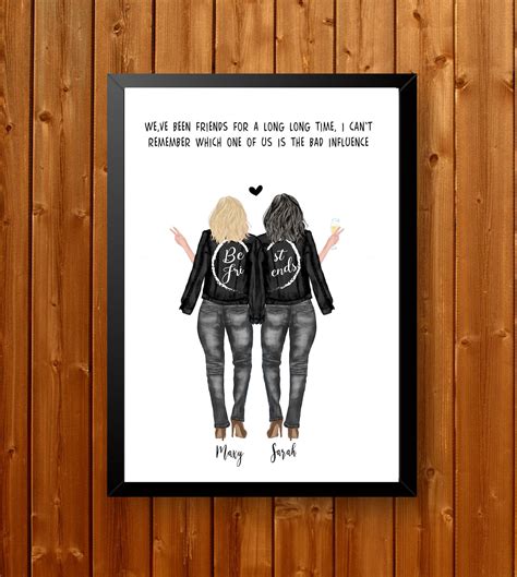 Personalised Best Friend Print Friendship Print Best Friend Etsy