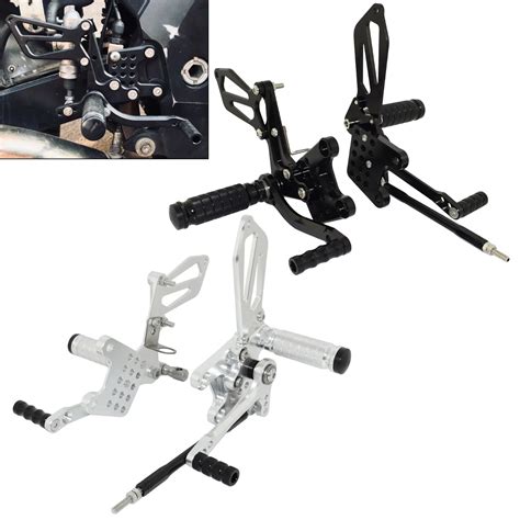 Motorcycle Adjustable Rearset Footrests Driver Foot Rest Pegs Pedals