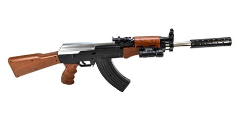 Kałasznikow ak47 karabin asg na kulki laser Żabolek