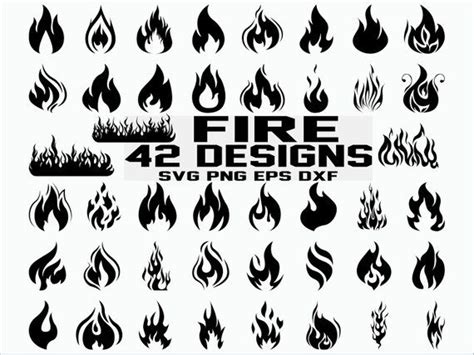 Flame Svg Fire Svg Fire Clipart Flames Cricut Files Fire Cut Files