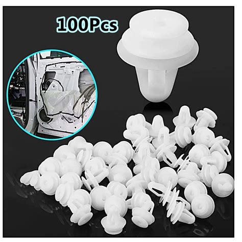 100pcs Car Fastener Clip Bumper Trim Kit Car Push Pin Rivet 9mm Door Panel Board Clip Wira Saga