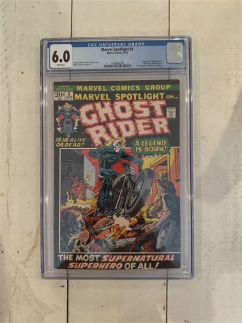 Marvel Spotlight Cgc Origin And St App Of Ghost Rider Johnny