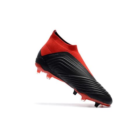 Nowe Korki Piłkarskie Adidas Predator 18 FG Czarny Czerwony Biały