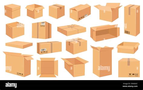 Cajas De Cart N Paquete De Cart N Marr N Cartoon Caja Rectangular De