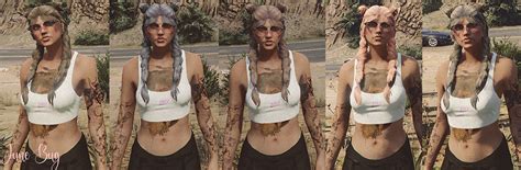 Double Braids With Buns Hairstyle For Mp Female Gta Mods The