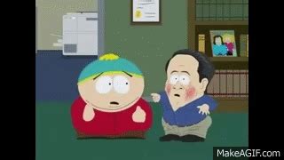 Cartman laugh at midget on Make a GIF