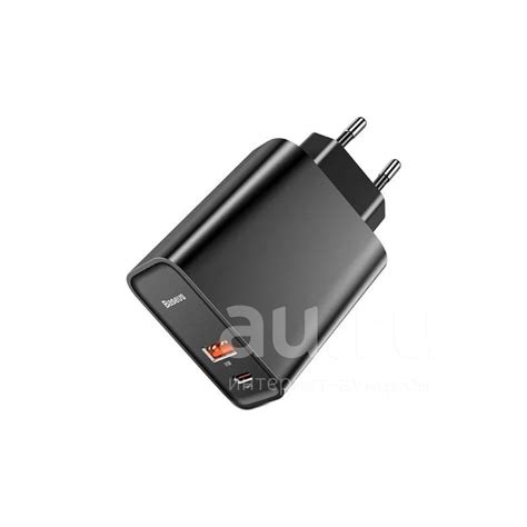 Зарядное сетевое (USB-A + USB-C, 30W, QC 3.0, PD) Hoco N21 + кабель ...