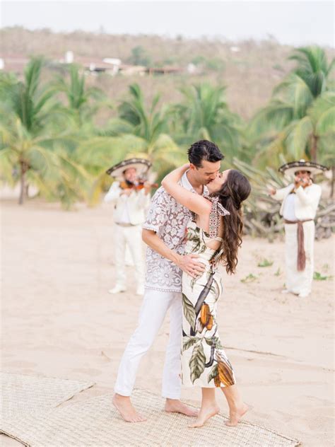 Guests Wore White at a Colorful Beach Rehearsal Dinner