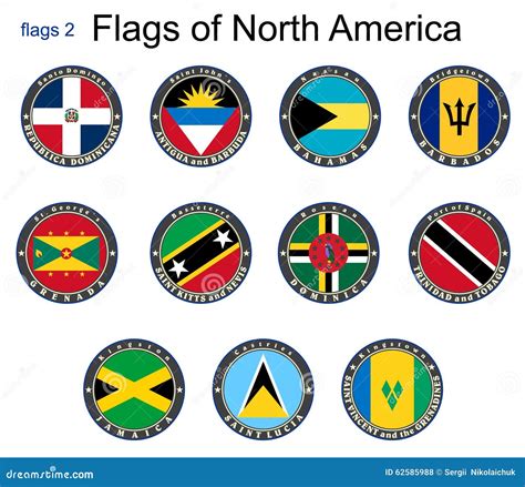 Flags of North America.Flags 2. Stock Vector - Illustration of flags ...