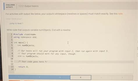 Solved Challenge Activity Output Basics For Activities Chegg