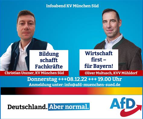 Infoabend Mit Zwei Aktuellen Themen Informieren Und Diskutieren Afd