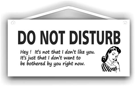 Do Not Disturb Sign With Retro Female Image For Indoor Or