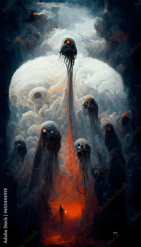 Long Jellyfish Demons Epic Scale High Definition Concept Art A Portrait