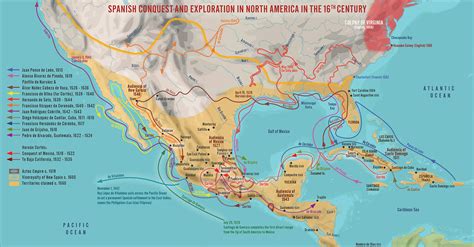 Spanish Conquest & Exploration in North America in the 16th century ...