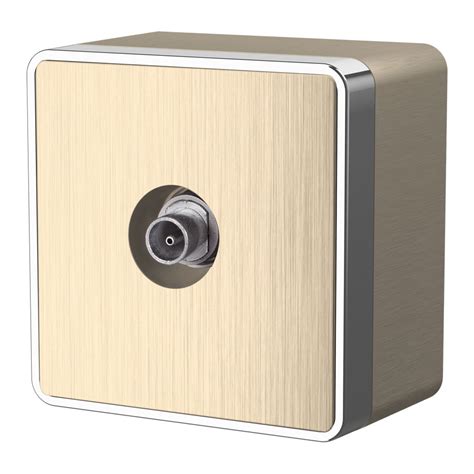 Купить ТВ-розетка оконечная Gallant (шампань рифленый) в Туле