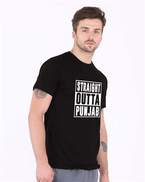 Buy Straight Outta Punjab Half Sleeve T Shirt For Men Online At Bewakoof