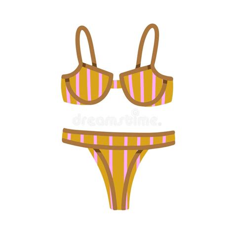 Lingerie Female Bra And Thongs Panties Feminine Underwear Women Underclothes Stock Vector