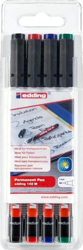 Edding M Permanent Pen Set Van Assorti Bol