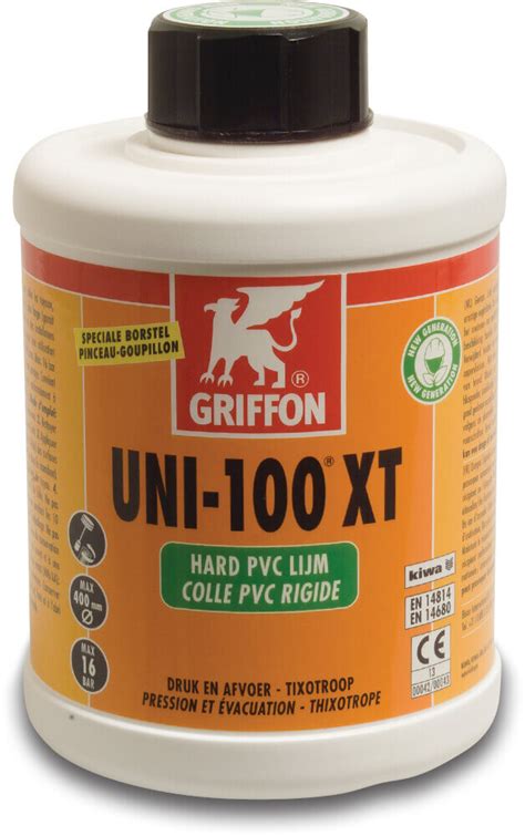 Griffon PVC Lijm 0 25ltr Met Kwast KIWA Type Uni 100 XT THF Free Label