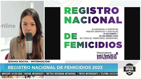 Registro Nacional De Femicidios 2023 Youtube