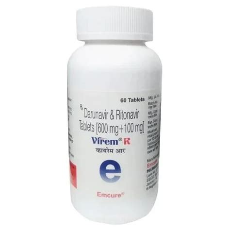 Darunavir Ritonavir 600mg Virem R Tablets At Rs 2900 Bottle In